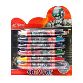 Мелки восковые 12цв Yalong, 6 шт., двухсторонние, круглые, 8,0 мм, YL875089-6 Мелки восковые 12цв Yalong, 6 шт., двухсторонние, круглые, 8,0 мм, YL875089-6