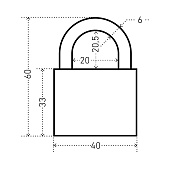 Замок навесной ВС-HG45-40/ВС1Ч-4504 Замок навесной ВС-HG45-40/ВС1Ч-4504