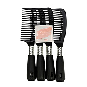  Расчёска №8 ЗАДАРОМ 4,5х21±1см( фас 4шт цена за шт) чёрн/серебр пакет накл QF  6962661 