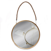 Зеркало настенное круг d28(±1)см на канате пластик золото 7314229 Зеркало настенное круг d28(±1)см на канате пластик золото 7314229