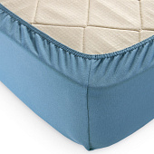 Простыня на резинке 180х200 трикотаж голубая ель Простыня на резинке 180х200 трикотаж голубая ель