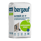 Клей для плитки, керамогранита Keramik Pro C1T (25кг) /Bergauf