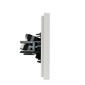 Розетка компьютерная встраиваемая RJ45 UTP cat 5e, цвет белый, IEK FORTE&PIANO