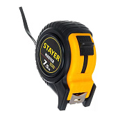 Рулетка 7,5мх25мм, ударостойкий обрезиненный корпус, STAYER MASTER Рулетка 7,5мх25мм, ударостойкий обрезиненный корпус, STAYER MASTER