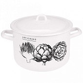 Кастрюля Лысьвенская эмаль Artichoke 4,3 л С-16141/4Э