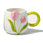 Кружка «Тюльпан», 430 мл, керамика, белая 10651294 Кружка «Тюльпан», 430 мл, керамика, белая 10651294