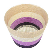 Кашпо плетеное 13х10,5х9см, бумажная лоза, INBLOOM 164-375 Кашпо плетеное 13х10,5х9см, бумажная лоза, INBLOOM 164-375