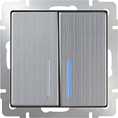 Выкл. 2-кл подсвет.никель/Werkel /W1120102 Выкл. 2-кл подсвет.никель/Werkel /W1120102