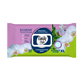 Полотенца влажные Emily Style антибактериальные для всей семьи XL 60шт