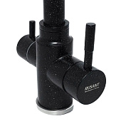 Смеситель для кухни камень черный нержавеющая сталь картридж 35мм гайка 392 RK48100-0-17 Rusant Смеситель для кухни камень черный нержавеющая сталь картридж 35мм гайка 392 RK48100-0-17 Rusant