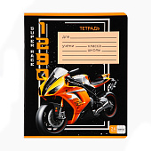 Тетрадь в клетку, 24 листа, А5, на скрепке, блок №1, Гонщику, микс Тетрадь в клетку, 24 листа, А5, на скрепке, блок №1, Гонщику, микс