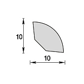 Угол вспен. округлый 10х10х2700 Белый Угол вспен. округлый 10х10х2700 Белый