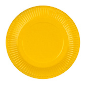  Тарелка бумажная, d 18 см, желтый, 10 шт, 9556747 