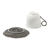 Чайная пара WY Floral Laceware, 300 мл. 15 см. фарфор, белая, серая 10791186