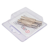  Комплект TV-разъемов №6 (2шт) - Антенный штекер с защитой (металл) - 1 шт., антенное гнездо с защитой (металл) - 1 шт. 