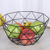  Фруктовница Доляна «Геометрия», 27?27?14 см, цвет чёрный 3944572 