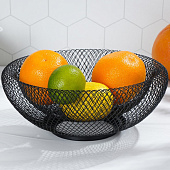 Фруктовница Доляна Grid, цвет чёрный 6908110 Фруктовница Доляна Grid, цвет чёрный 6908110