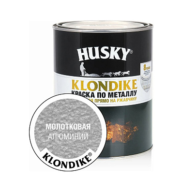 Эмаль с молотковым эффектом алюминий HUSKY-KLONDIKE 0.9л Эмаль с молотковым эффектом алюминий HUSKY-KLONDIKE 0.9л