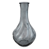  Ваза для цветов Венецианская решетка 8х17см, темное стекло 