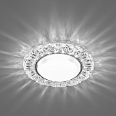  Светильник встраиваемый GX53 CD4023 15Вт круг хром подсветка 4000К драйвер (d115/монтажн d70) /FERON 