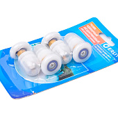  Ролики 25 мм эксцентрик одинарные комплект на дверь 