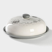 Блинница «Уютные коты» d=23 см белый 7550285 Блинница «Уютные коты» d=23 см белый 7550285