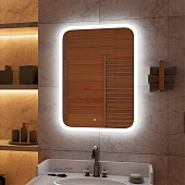 Зеркало с LED подсветкой Glamour Led 600х800 с бесконтактным сенсором Континент