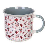  Кружка 400мл "Цветочный микс",керамика, микс рисунков 323-0550 