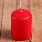 Свеча классическая, 4х5см, красная, 3721360 Свеча классическая, 4х5см, красная, 3721360