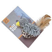 Игрушка Wogy для кошек Птичка, 14х7,5х4 см, с пером мягкая, арт.2024-1321 Код 272405