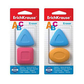 Набор ластиков Erich Krause АВС (2шт.) ассорти блистер (24) /EK35126/ Набор ластиков Erich Krause АВС (2шт.) ассорти блистер (24) /EK35126/
