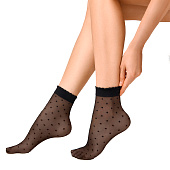 Носки женские Minimi Pois 20 в горошек, nero, one size Носки женские Minimi Pois 20 в горошек, nero, one size
