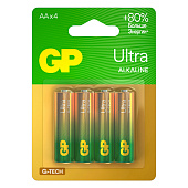  Батарейка AA G-tech  Alkaline LR6, 4шт, GP ULTRA 