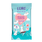 Салфетки влажные Lure для всей семьи 15шт. pocket-pack