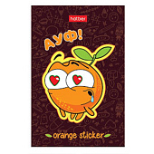  Блокнот А7 48л склейка блок клетка 3-х цветная 65х100 мм, Оранжевое настроение, 48Б7В1к_29990 