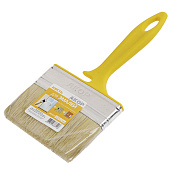 Кисть плоская Эмали 100х12мм, натуральная щетина, желтая пластиковая ручка, АКОР Кисть плоская Эмали 100х12мм, натуральная щетина, желтая пластиковая ручка, АКОР