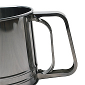 Кружка-сито O10х10см для муки с одинарным ситовым дном из нержавеющей стали /7783 Кружка-сито O10х10см для муки с одинарным ситовым дном из нержавеющей стали /7783