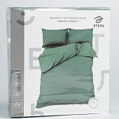  Постельное бельё Этель Евро Green forest 200х215, 220х240, 50х70-2 шт, 100% хлопок, поплин 125г/м2 