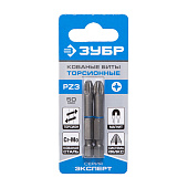 Биты кованые,хвостовик E 1/4", PZ3, 50мм, 2шт/ЗУБР "ЭКСПЕРТ" Биты кованые,хвостовик E 1/4", PZ3, 50мм, 2шт/ЗУБР "ЭКСПЕРТ"