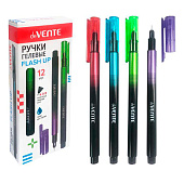  Ручка гелевая синие deVENTE Flash Up 0,5 мм, круглый корпус, ассорти 4 цвета (12/576) /5051219/ 