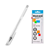 Ручка гелевая белая Mazari Irbis, 0,8 мм, корпус пластиковый, M-5551-80 Ручка гелевая белая Mazari Irbis, 0,8 мм, корпус пластиковый, M-5551-80