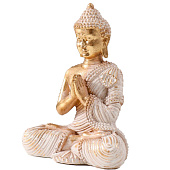  Фигурка полистоун «Будда в белом одеянии. Ладони вместе», 5?9.5?12 см 10200654 