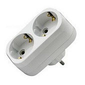 Разветвитель 2гн с/з плоский 16А "У" А302 Разветвитель 2гн с/з плоский 16А "У" А302