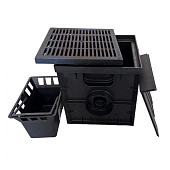 Дождеприемник Gidrolica Point пластиковый универсальный 300x300x300мм Дождеприемник Gidrolica Point пластиковый универсальный 300x300x300мм