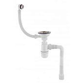 Сифон для раковины Элит чаша 114мм гофра 800мм 3 1/2" 40/50 ВИР 6164 Сифон для раковины Элит чаша 114мм гофра 800мм 3 1/2" 40/50 ВИР 6164