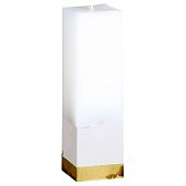  Свеча интерьерная, белая с бетоном и золотом, столбик, 5 х 5 х17,5 см 5460487 