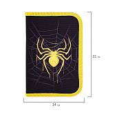 Пенал BRAUBERG с наполнением, 1 откидная планка, 24 предмета, 21х14 см, Venomous spider, 271526