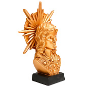 Бюст фигурка полистоун «Африканка и нимб с лучами», золото, 27.5?20.3?9 см 9604724 Бюст фигурка полистоун «Африканка и нимб с лучами», золото, 27.5?20.3?9 см 9604724