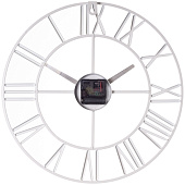 Часы настенные Лофт 3  Рубин, d-40 см, металл, белый с золотом, 4022-003 