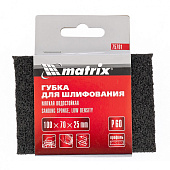 Губка для шлифования, 100 х 70 х 25 мм, мягкая, P60// Matrix